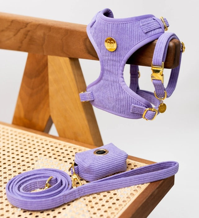 Corduroy Lila harnas - Moni & Me, extra productfoto 2 - Happy Dogs Style