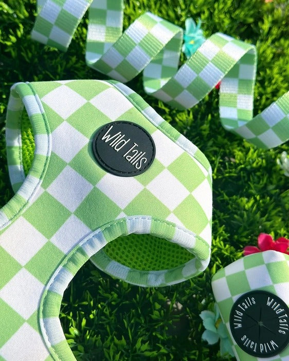 Groen Geruit harnas - Wild Tails, extra productfoto 3 - Happy Dogs Style