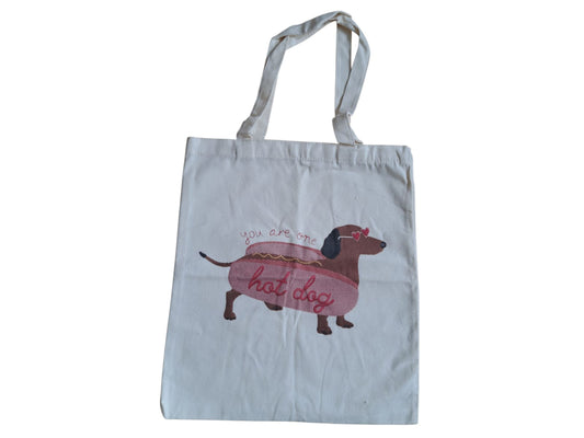 Tote bag Teckel hotdog - Happy Dogs Style