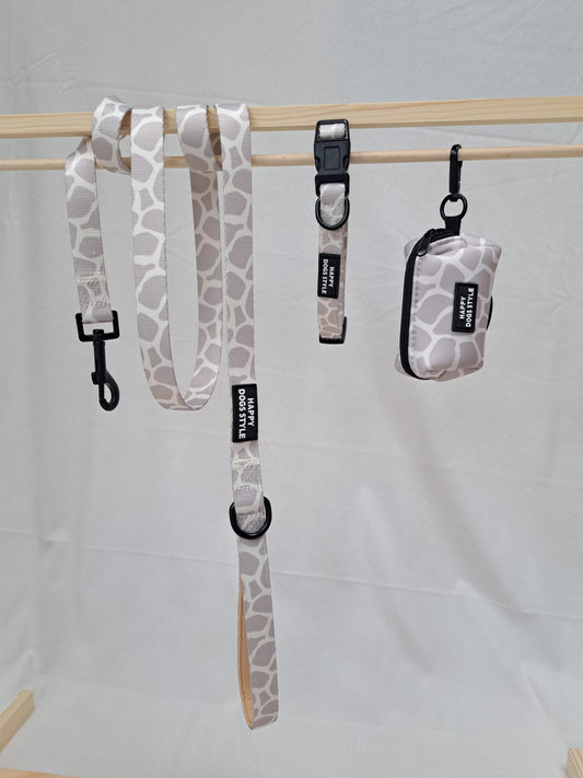 Savanne Beige halsbandset - Happy Dogs Style
