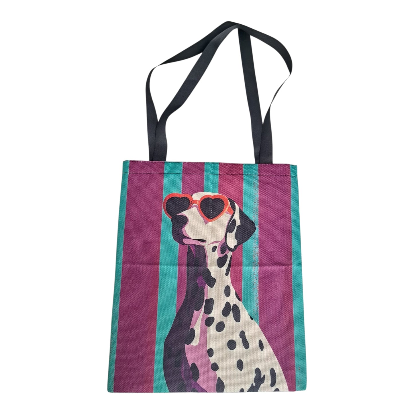 Tote Bag Dalmatiër Paars Groen - Happy Dogs Style