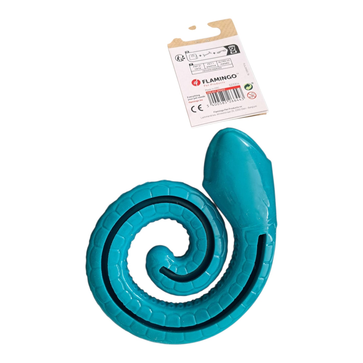 Snack Slang Rond Turquoise, extra productfoto 2 - Happy Dogs Style