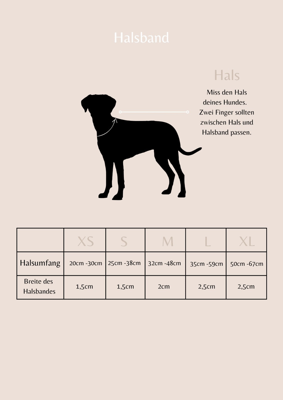Halsband Blissful Beige, extra productfoto 3 - Happy Dogs Style