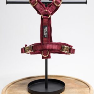 corduroy strap tuig - burgundy berries