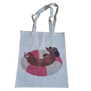 Tote bag Teckel zwemband