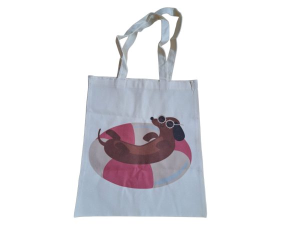 Tote bag Teckel zwemband