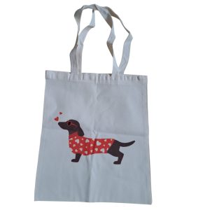 Tote bag Teckel met trui