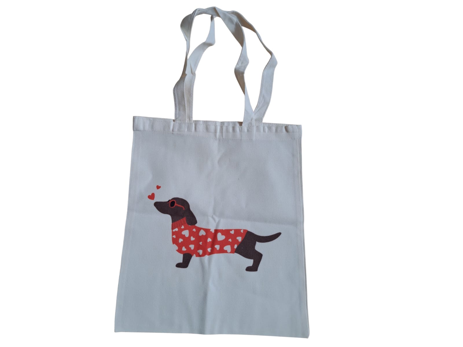 Tote bag Teckel met trui
