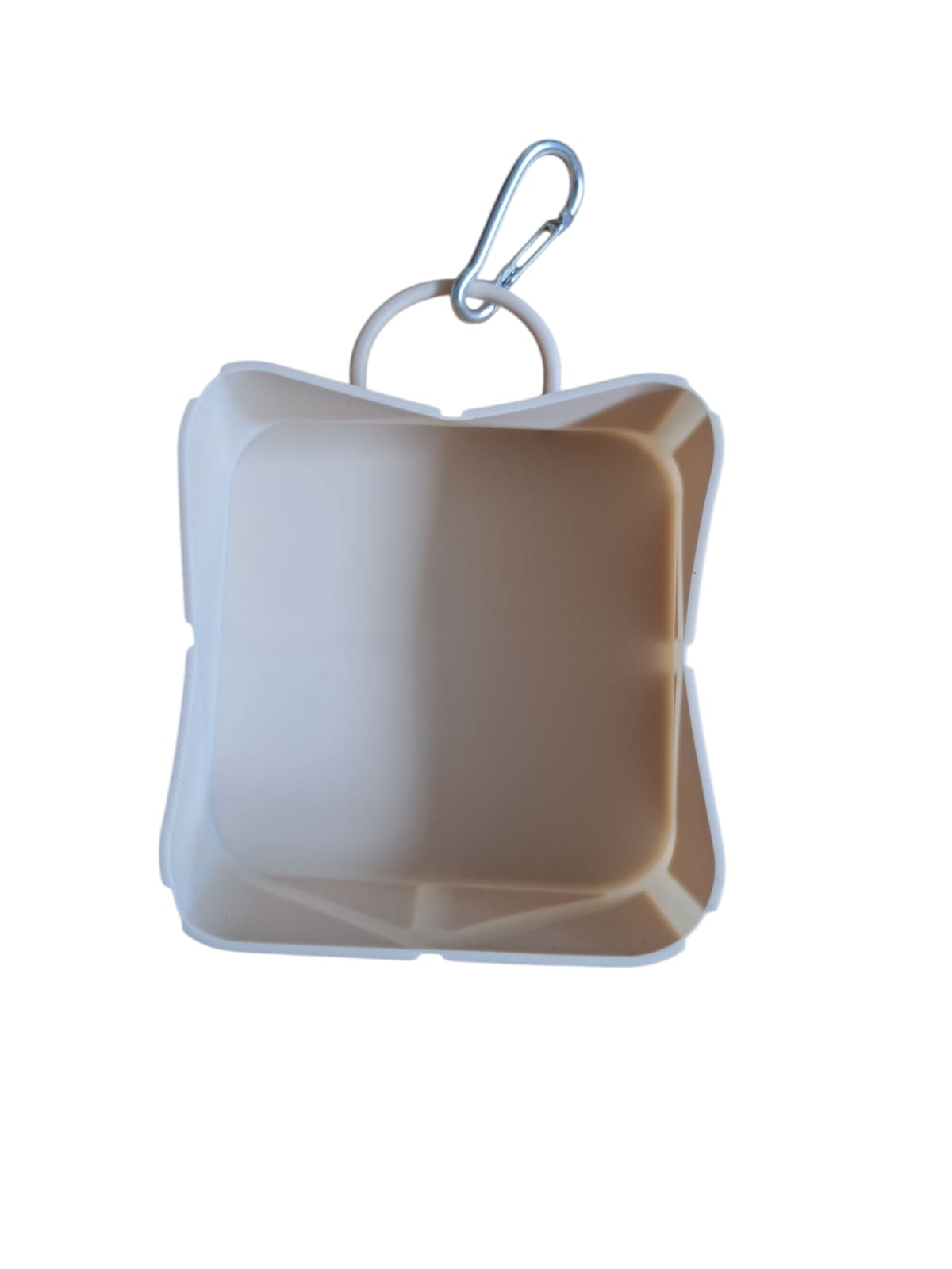 Opvouwbare voerbak beige